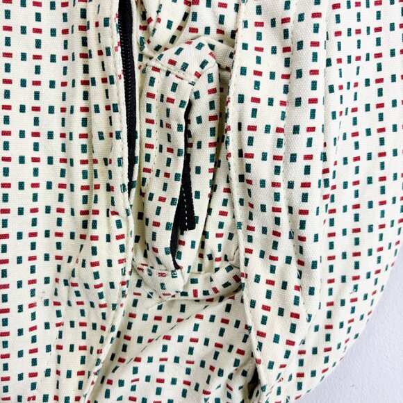 KAVU Original Rope Sling Bag Crossbody Pack Cotton Canvas Dash Print Ivory Teal main image 7
